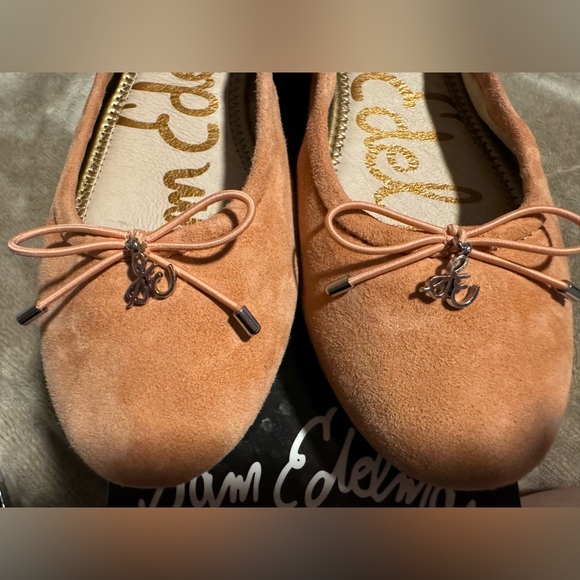 Sam Edelman Felicia flat papaya suede size 7 NIB - Picture 3 of 5
